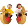 Horsemen Children - 2 pcs. - stained - 7 cm / 2.8 inch