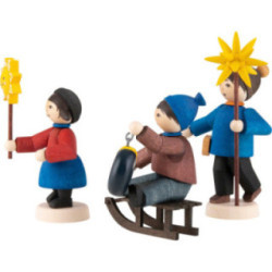 Sternenkinder 3-teilig gebeizt - 7 cm