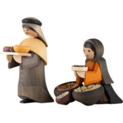 Gewürzhändler 2-teilig gebeizt - 13 cm