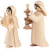 Hookah Couple, Set of Two, Natural - 7 cm / 2.8 inch