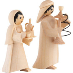 Shishapaar 2-teilig natur - 7 cm