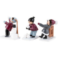 Winter Children Snowball Kids - 3 pcs. - purple - 7 cm / 2.8 inch