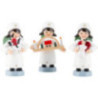 Christmas Angel Ore Mountains, Set of Three, Colored - 7 cm / 2.8 inch