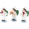 Christmas Angel Ore Mountains, Set of Three, Colored - 7 cm / 2.8 inch