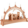 Schwibbogen Orientalische Krippe mit beweglichen Figuren - 76x52 cm
