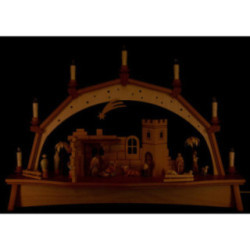Schwibbogen Orientalische Krippe mit beweglichen Figuren - 76x52 cm