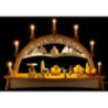 Candle Arch - Christmas Market with Moving Figurines - 76x52 cm / 29.9x20.5 inch