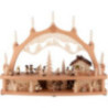 Candle Arch - Winter in the Ore Mountains with Moving Figurines - 68x50 cm / 26.8x19.7 inch