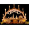 Candle Arch - Winter in the Ore Mountains with Moving Figurines - 68x50 cm / 26.8x19.7 inch