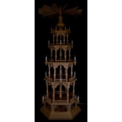 4-stöckige Pyramide unbestückt mit Bergwerk im Sockel - 145 cm