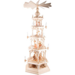 4-Tier Pyramid - Nativity - with Mine in Base - 145 cm / 57.1 inch