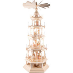 4-Tier Pyramid - Nativity - with Mine in Base - 145 cm / 57.1 inch