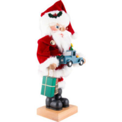 Nussknacker Weihnachtsmann mit Spielzeugauto - 46,5 cm