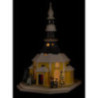 Lighted House Seiffen Church with Carolers and Christmas Tree - 42 cm / 16.5 inch