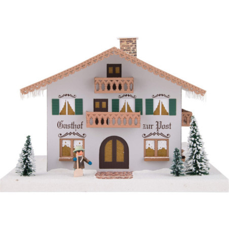 Lighted House Inn "Zur Post" - 21 cm / 8.3 inch