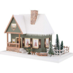 Lichterhaus Altes Forsthaus mit Weihnachtsbaum - 25 cm