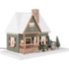 Lighted House Old Forester's Lodge with Christmas Tree - 25 cm / 9.8 inch