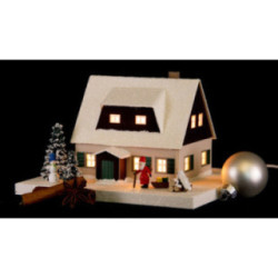 Lichterhaus Erzgebirgshaus mit Vorhäusel - 11,5 cm
