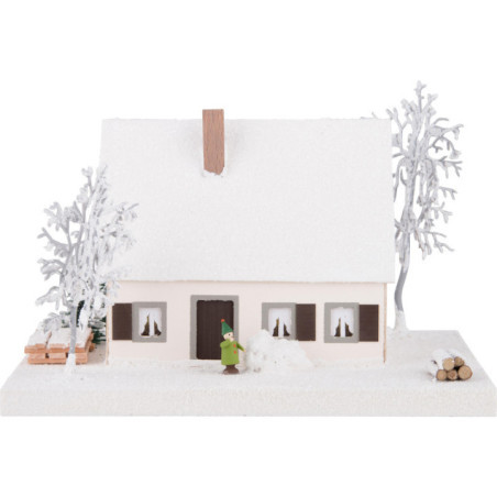 Lighted House Timber-Framed Ore Mountains Home - 11,5 cm / 4.5 inch