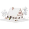 Lichterhaus Erzgebirgshaus mit Fachwerk - 11,5 cm