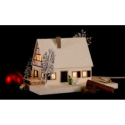 Lichterhaus Erzgebirgshaus mit Fachwerk - 11,5 cm
