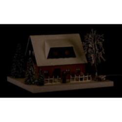 Lichterhaus Erzgebirgshaus ocker - 11,5 cm