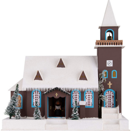 Lighted House Old Church - 43 cm / 16.9 inch