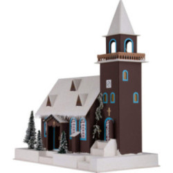 Lighted House Old Church - 43 cm / 16.9 inch