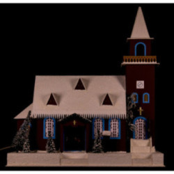 Lighted House Old Church - 43 cm / 16.9 inch