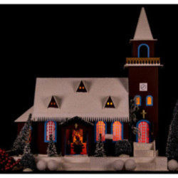 Lighted House Old Church - 43 cm / 16.9 inch