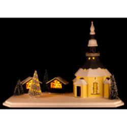 Lighted House Seiffen Christmas - 34 cm / 13.4 inch