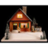 Lighted House Mountainside House with Christmas Parlor - 29 cm / 11.4 inch