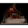Lighted House Mountainside House with Christmas Parlor - 29 cm / 11.4 inch
