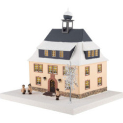 Lighted House Town Hall Seiffen - 25 cm / 9.8 inch