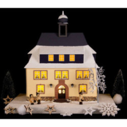 Lighted House Town Hall Seiffen - 25 cm / 9.8 inch