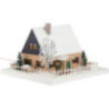 Lighted House Ore Mountains Home with Christmas Parlor, small - 11 cm / 4.3 inch