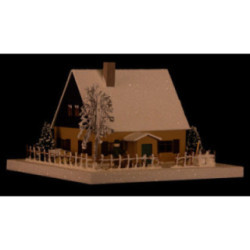 Lighted House Ore Mountains Home with Christmas Parlor, small - 11 cm / 4.3 inch