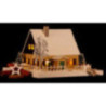 Lighted House Ore Mountains Home with Christmas Parlor, small - 11 cm / 4.3 inch