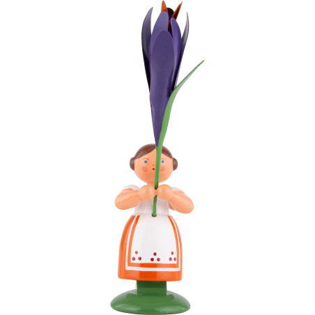 Meadow Flower Girl with Crocus - 11 cm / 4.3 inch