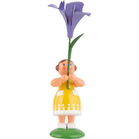Sommerblumenmädchen mit Iris - 12 cm