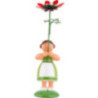 Sommerblumenmädchen mit Adonisröschen - 12 cm