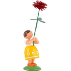 Summer Flower Girl with Dahlia - 12 cm / 4.7 inch