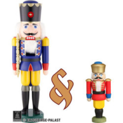 Bundle - Nutcracker King Blue Large and Nutcracker King Red Small