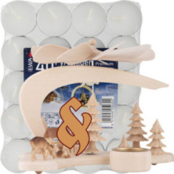 Bundle - 1-Tier Pyramid Deer Family plus one pack of tealights