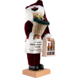 Nussknacker Weihnachtsmann Weinlese - 48 cm