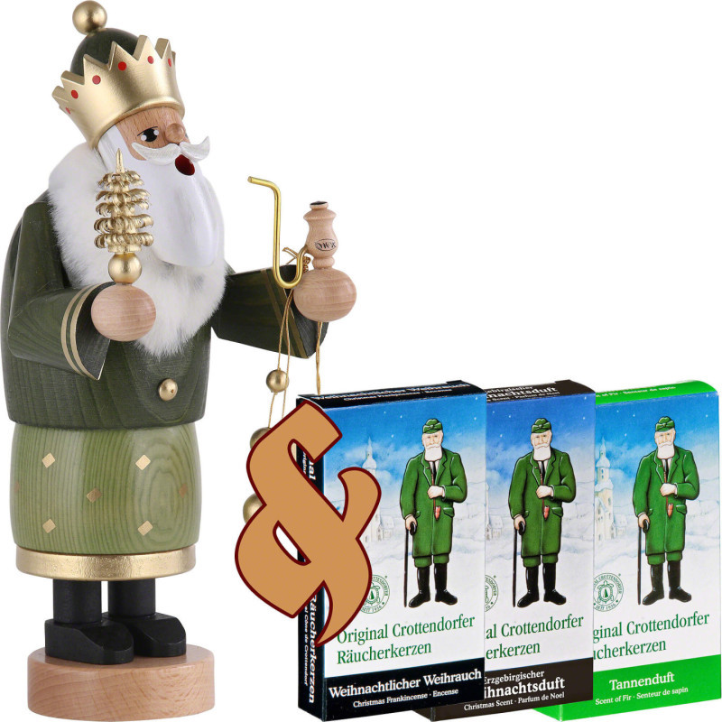 Set Räuchermännchen Heilige Drei Könige "Balthasar" und drei Packungen Räucherkerzen