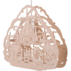 Window Picture - Seiffen Christmas Market - 26 cm / 10.2 inch