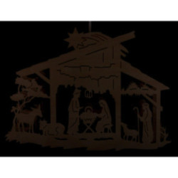 Window Picture - Nativity Scene in Stable - 25 cm / 9.8 inch