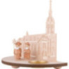Tea Light Holder - Annaberg Church with Carolers - Natural - 16 cm / 6.3 inch