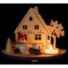 Tea Light Holder - Snowman - Red - 13 cm / 5.1 inch